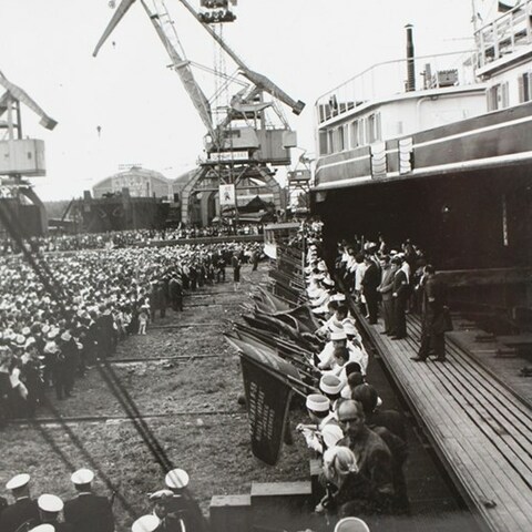 Радецки на стапели в русенската корабостроителница